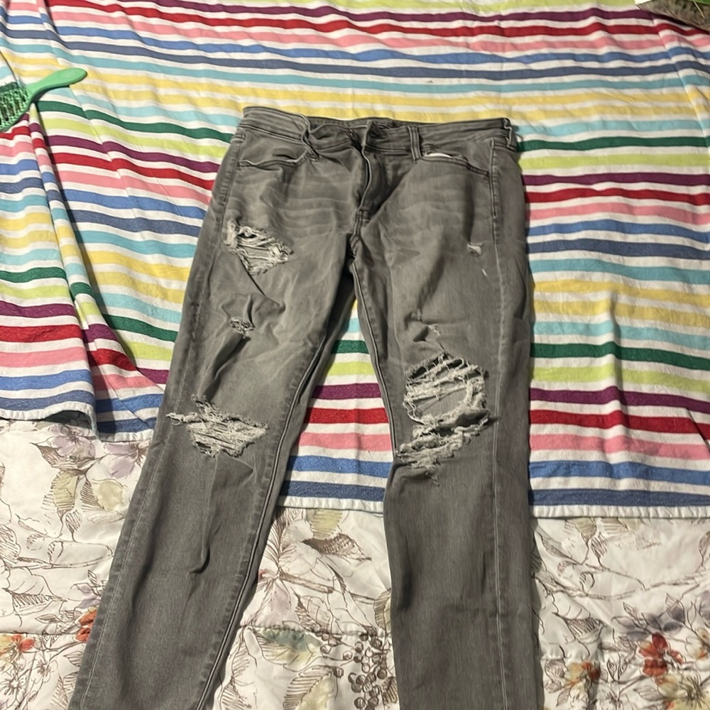 Black ash ae jeggings ripped